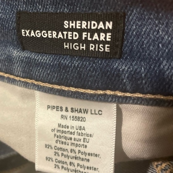 Veronica Beard Sheridan Exaggerated Flare High Rise Jeans 35” Inseam Size 30 - Picture 12 of 12